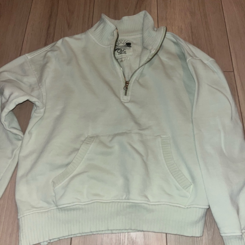 C&C California Cream Zip Up Jacket